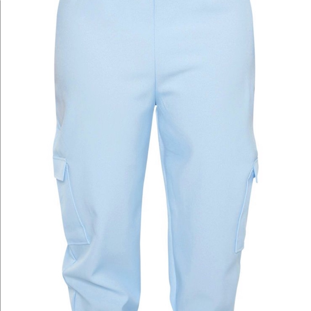 Dusty blue utility jogger from pretty little thing